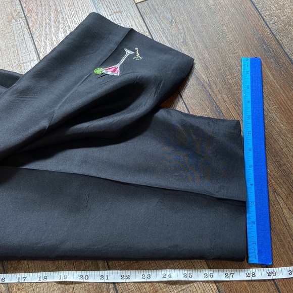 S.L.B. Embroidered Silk Cocktail Slacks Size 18 - Picture 11 of 11